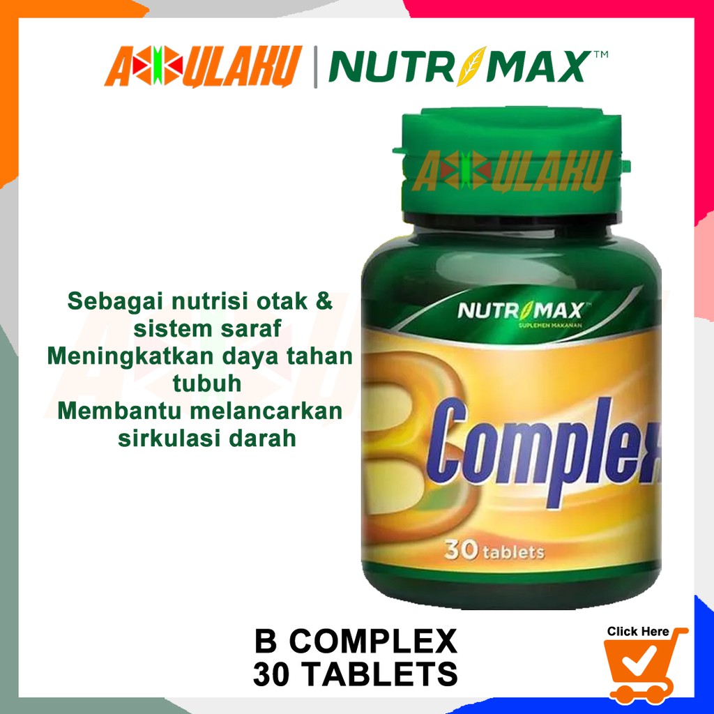 Jual NUTRIMAX VITAMIN B COMPLEX VIT B NUTRISI OTAK SISTEM SARAF ...