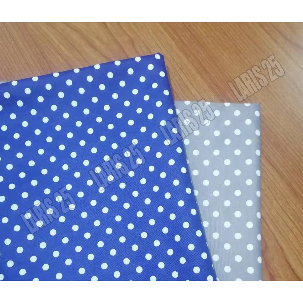 TERMURAH KAIN BAHAN TERLARIS KATUN MIKROTEX MOTIF POLKADOT UTK SPREI GORDEN PER 0,5M DAN 1M