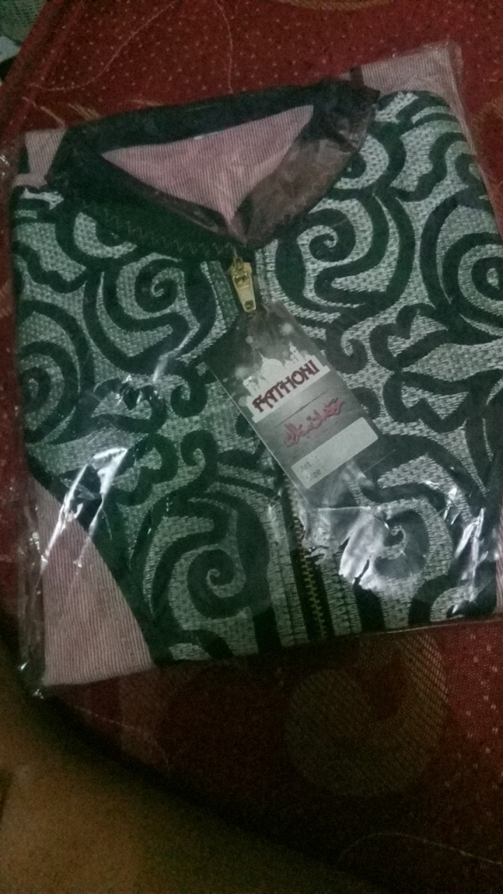 Koko Couple Ayah Anak Navy Merah Muda Batik