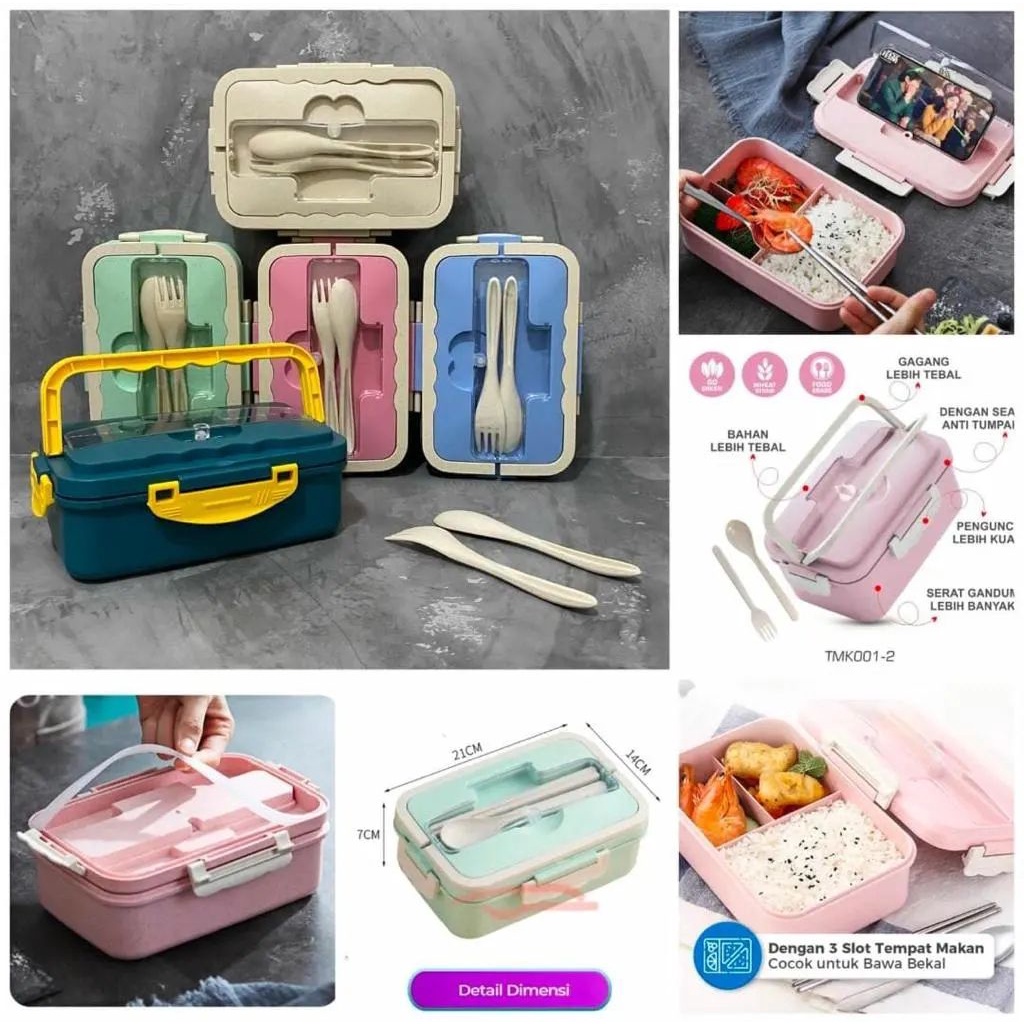 Lunch box jerami + gagang