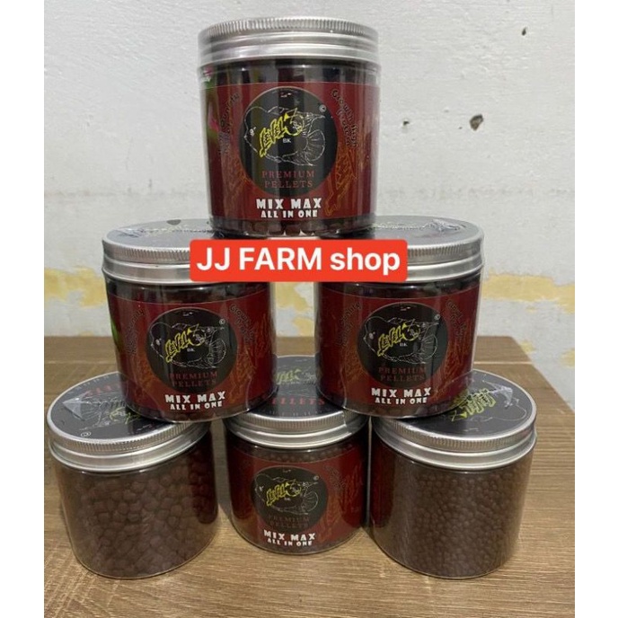 pelet LEVEL3 pelet MIX MAX super merah mutiara jenong 100gr pakan louhan koi koki Channa ikan hias