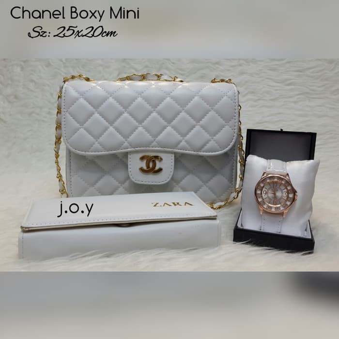 Tas Lokal/Tas Murah/Tas Paketan/Paket 3in1 Chanel Box Mini