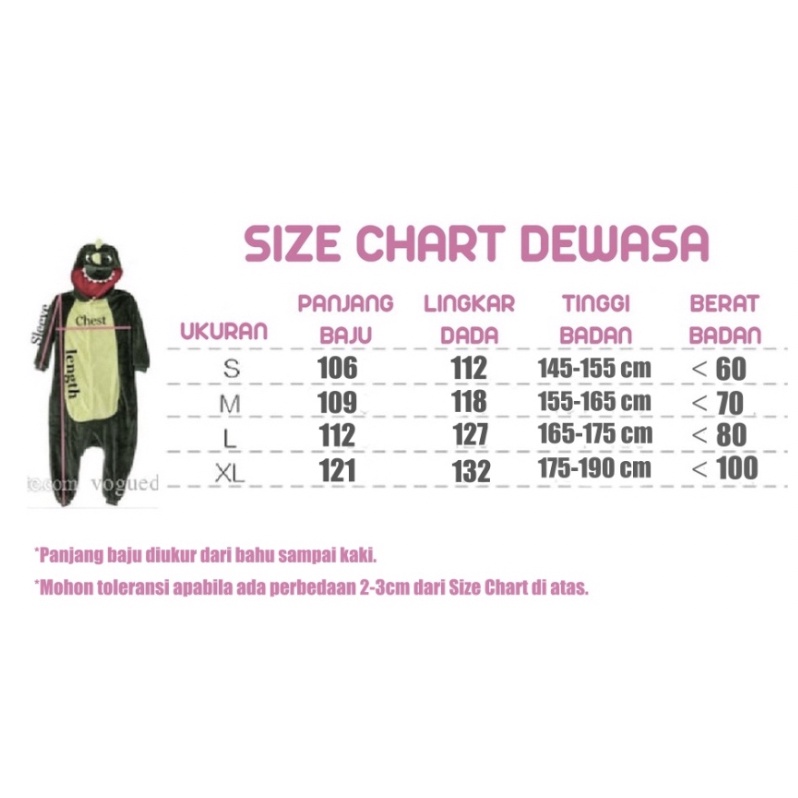 CARROT BEAR BAJU TIDUR KOSTUM DASTER PIYAMA ONESIE KIGURUMI