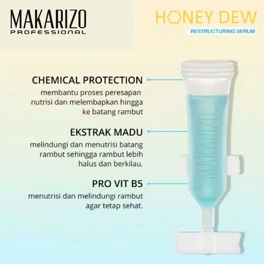 ★ BB ★ Makarizo Professional Honey Dew Nutriv Serum 5x5 mL  | Makarizo Professional Honey Dew Restructuring Serum 5x5ml - Vitamin Rambut Dussett