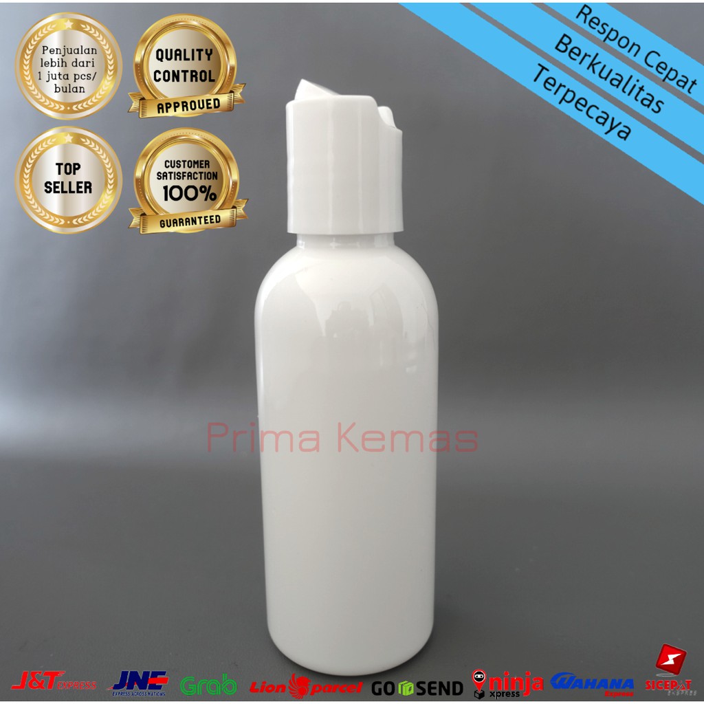 Botol Presstop 60 ml Putih - botol kosmetik 60 ml - botol skincare