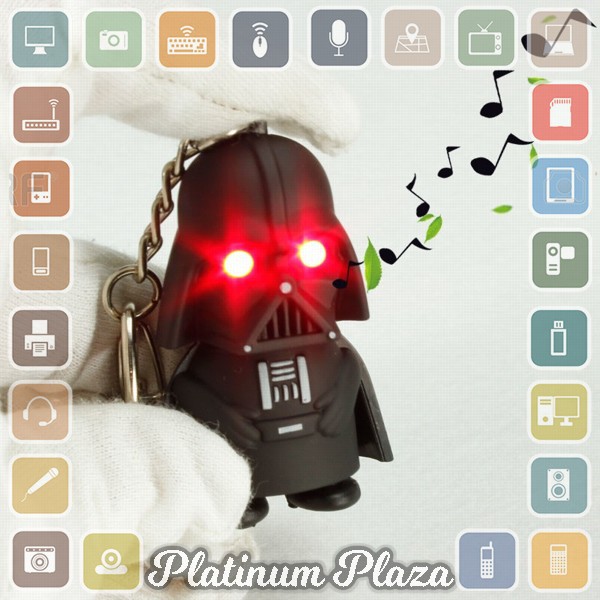 Gantungan Kunci Sound LED Model Darth Vader Stormtrooper Star Wars - BS-050 - Black`J5614I-