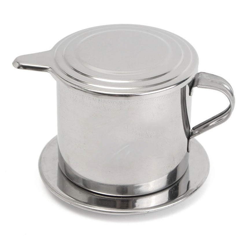 OneTwoCups Filter Saring Kopi Vietnamese Coffee Drip Pot Stainless Steel 100ml - LC1 - Silver