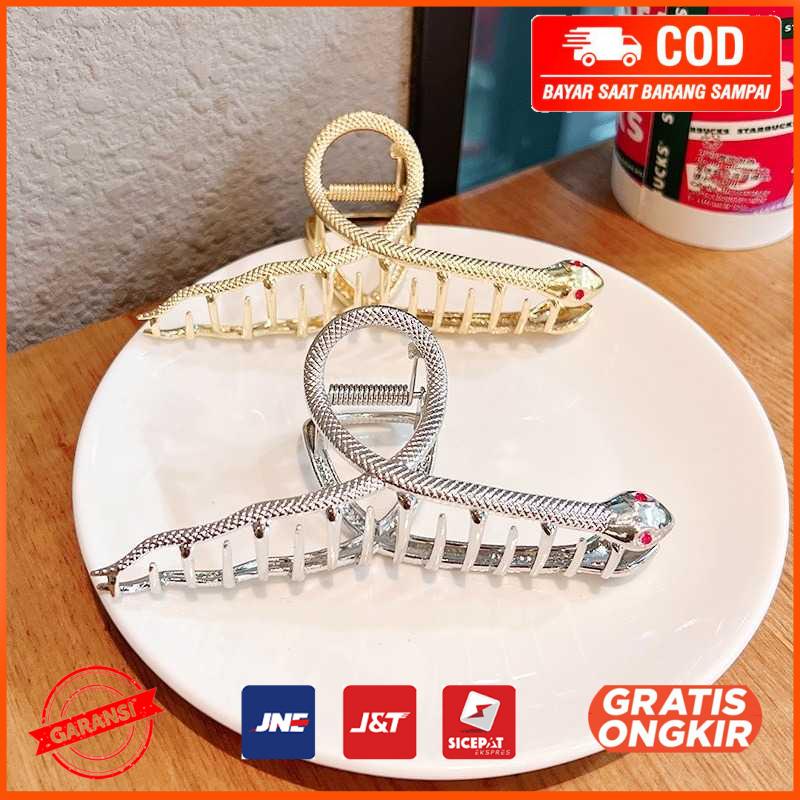 Jepitan Rambut Snake Grab Shark Metal Hair Clip ZC1