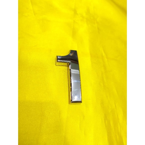 HURUF TIMBUL/ NOMOR CHROME/ NOMOR PLAT KENDARAAN/ ANGKA CHROME MEWAH 7CM/MIN ORDER 4 PCS