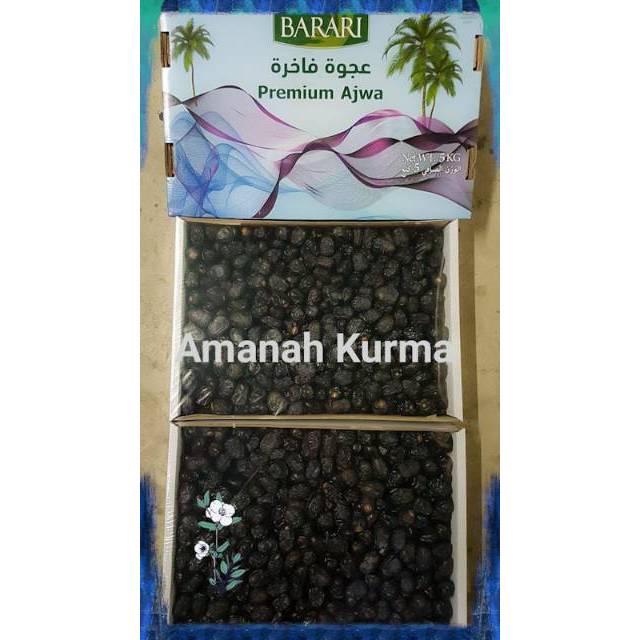 

Kurma Ajwa Premium 5kg / Kurma Nabi / Kurma Grosir Kartonan
