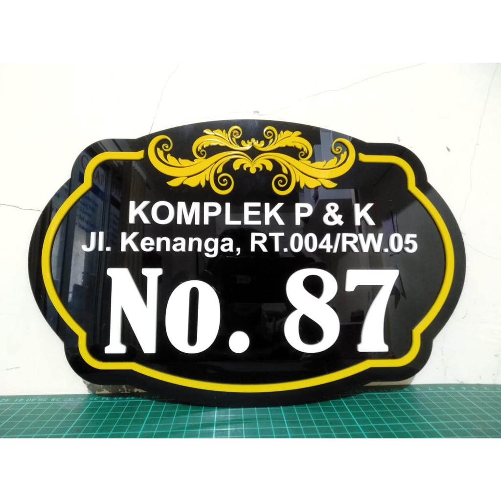 

Papan Nomor Akrilik | Plat Nomor Rumah Akrilik Custom | Uk. 30x20cm - Catra Graphia Jakarta