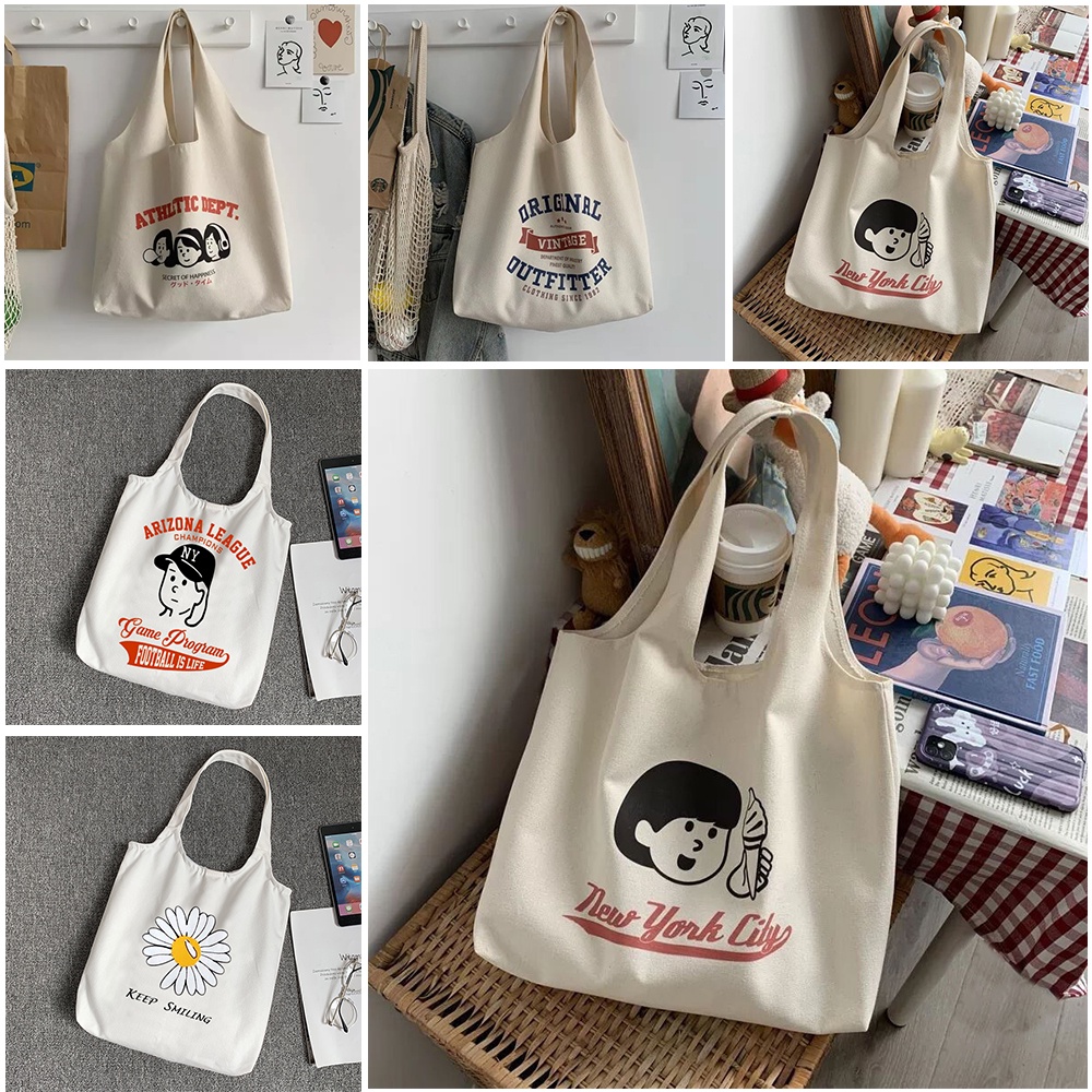 Totebag Wanita Aesthetic Terbaru Tas Totebag Kanvas