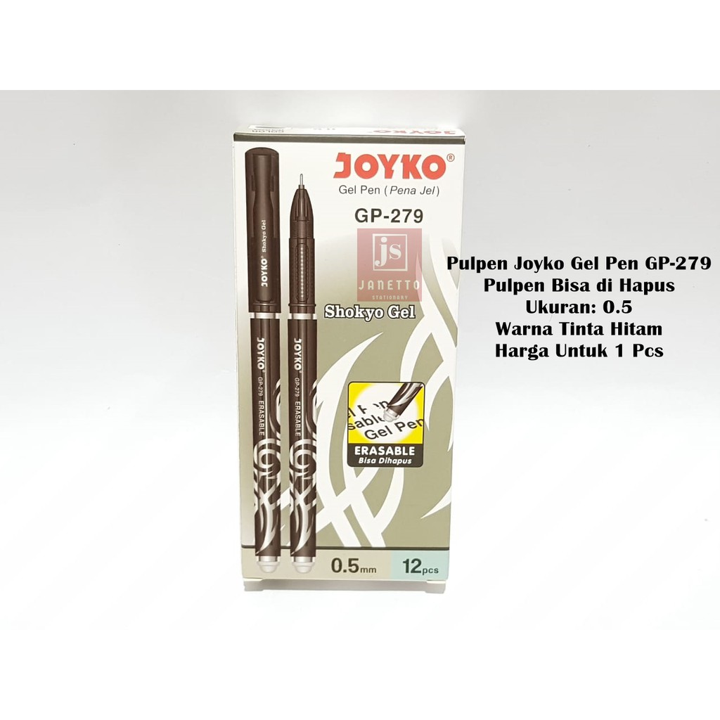 

Pulpen Erasable Gel Pen joyko GP-279 pulpen bisa di hapus