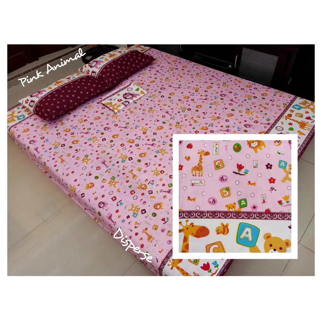 Sprei homemade  PINK ANIMAL 160x200, Sprei Homemade 160x200, Sprei Murah Berkualitas.