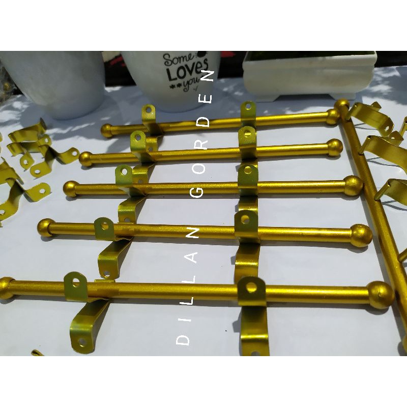 1 Pasang stick gorden minimalis lengkap | 1 Set stik gorden minimalis ikat kupu kupu | stik gorden m