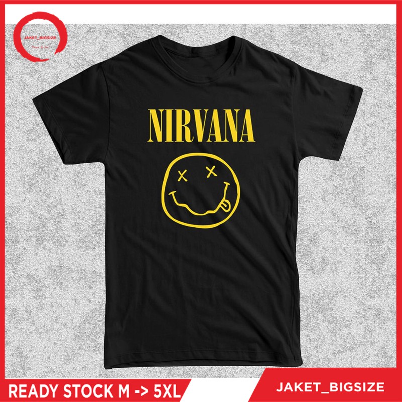 KAOS BIG SIZE NIRVANA 2XL 3XL 4XL 5XL XXL XXXL XXXXL XXXXXL POLOS JUMBO COMBED 30S PREMIUM DISTRO