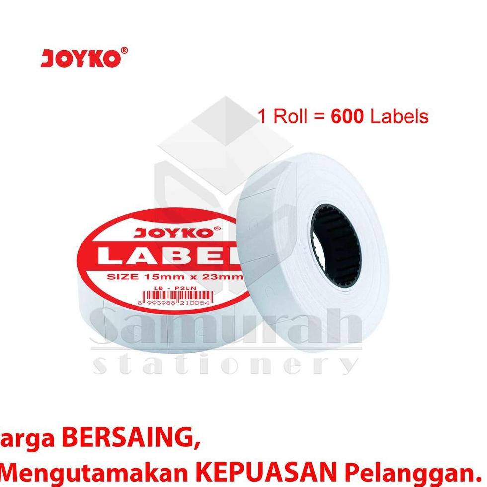 

[KODE PRODUK WS8JD3496] Kertas Label Rol 2 Baris LB-P2LN Joyko / Price Label LB 2LN / Isi 2 Line untuk MX-6600A MX-6600N