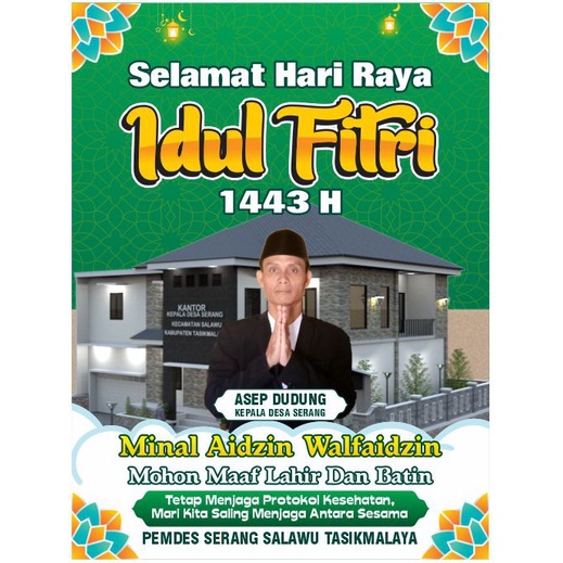 Banner Spanduk Idul Fitri 6x3 Meter Custom