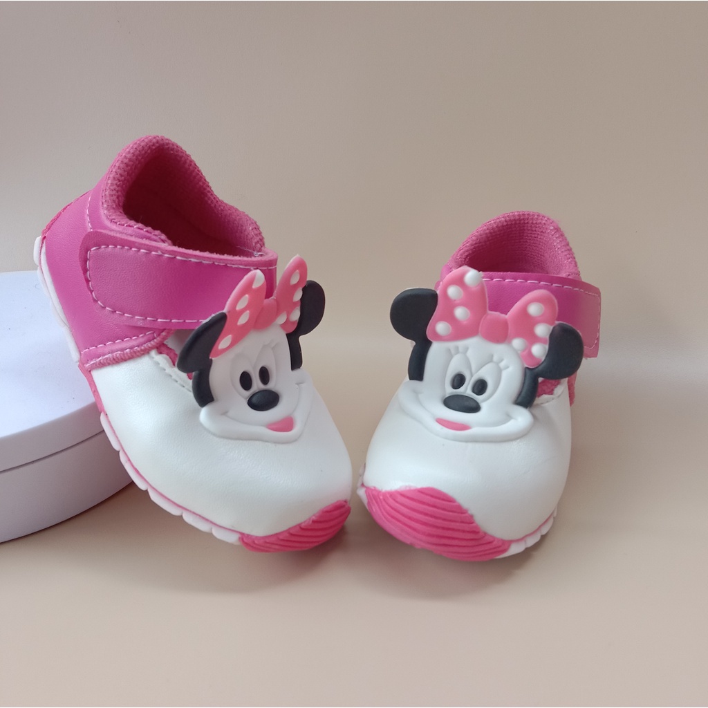 Sepatu anak bunyi bayi perempuan usia 1-3 tahun/sepatu balita murah-mickey