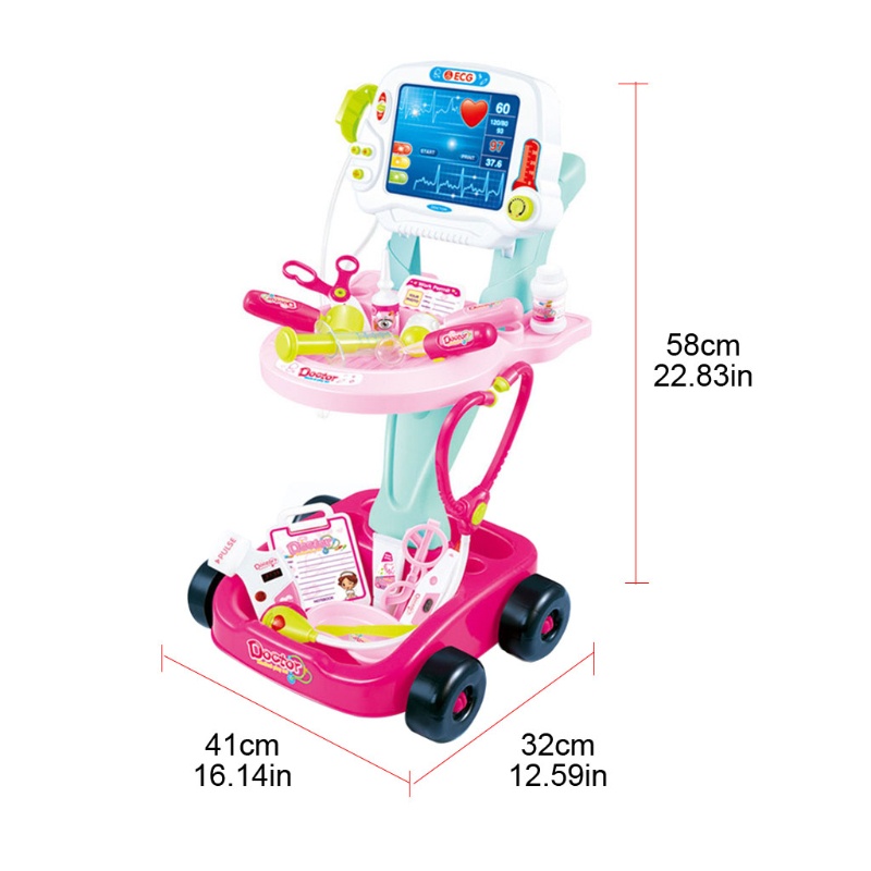 Mary Simulated Medical- for Play Set Kit Keranjang Dokter Multi Fungsi Pretend for Play Mainan Anak Laki-Laki Dan Perempuan