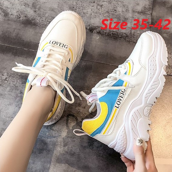 Sepatu Putih Wanita Import Sepatu Sneaker Olahraga Perempuan Sneakers Fashion Cewek Terbaru SP-056