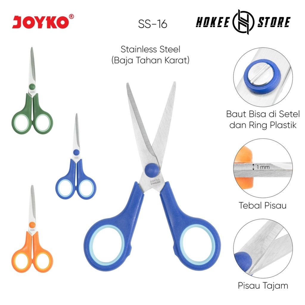 

Gunting Scissors Joyko SS-166 dan Joyko SC-838 - Hokee Store