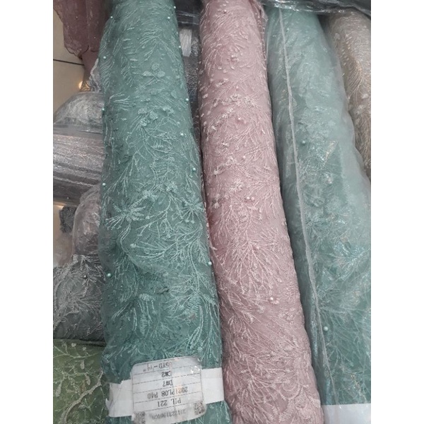 Tulle akar mutiara / Tile mutiara / Kain Tile Akar Mutiara