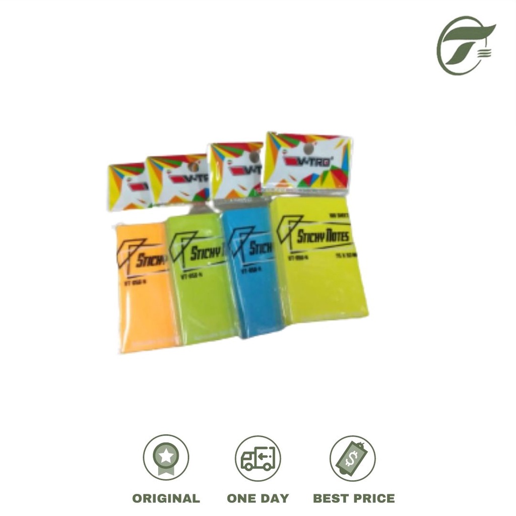 

STICKY NOTE VT-656-N 75X50MM 1 WARNA V-TRO