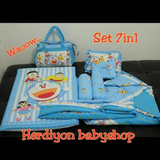 BY-4425 Set Kasur Bayi Karakter Paket Bantal Guling Selimut Gendongan Tas Bayi Murah