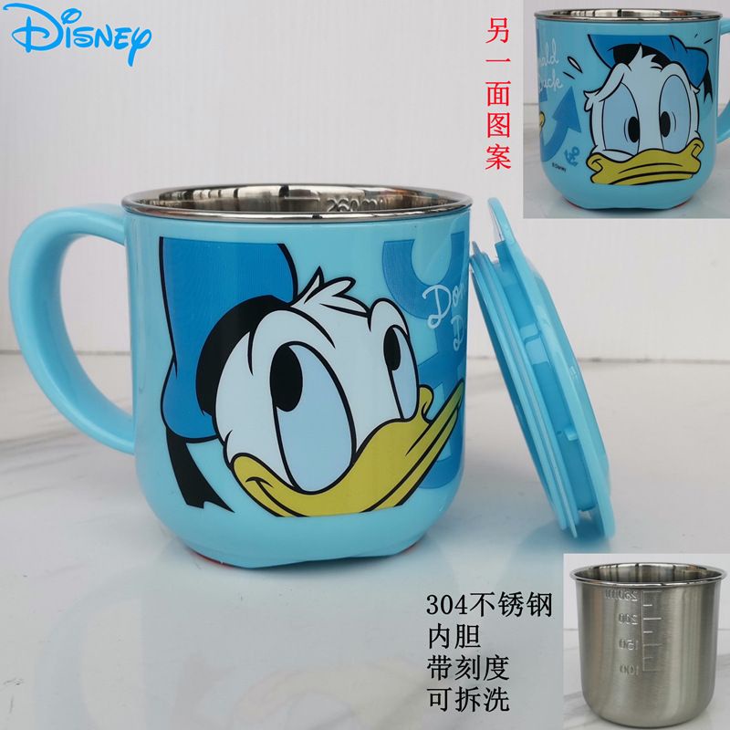 Mug Stainless Original Disney Donald Duck Dumbo Rapunzel Stitch