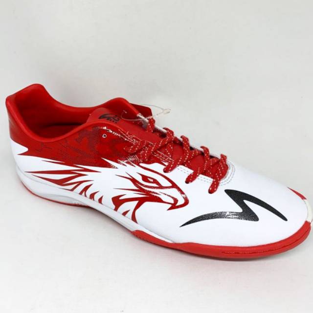 Sepatu Futsal Specs Accelerator Garuda Attack In White Emperor Red Original