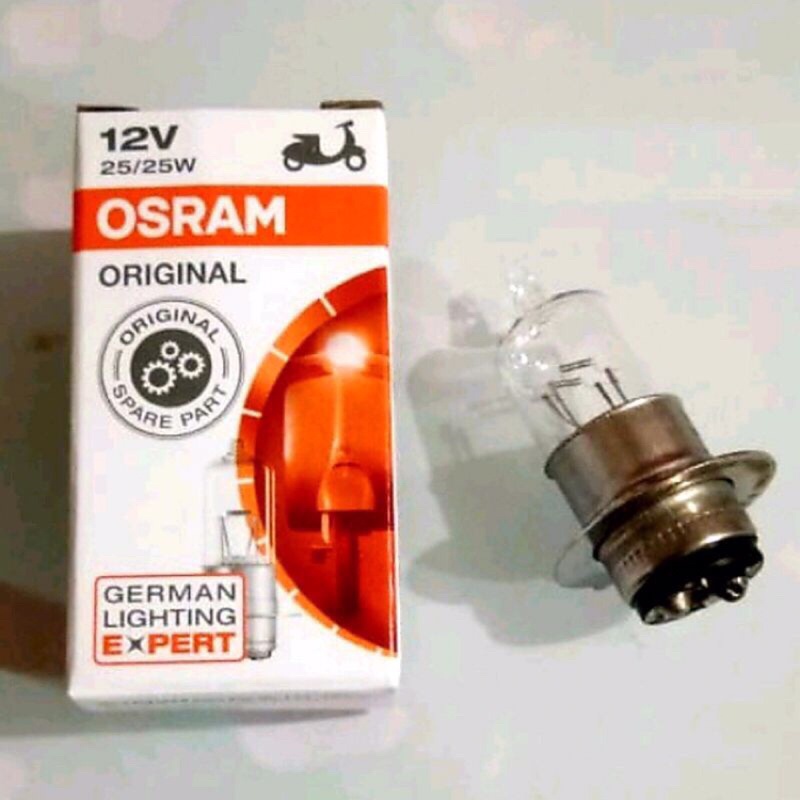 BOLHAM LAMPU DEPAN OSRAM 12V 25/25W BEBEK METIC