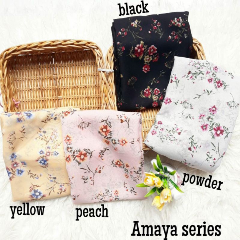 HIJAB AMAYA/HIJAB SEGIEMPAT/JILBAB SEGI EMPAT/KERUDUNG SEGI4/SQUARE MOTIF ABSTRAK/POLYCOTTON