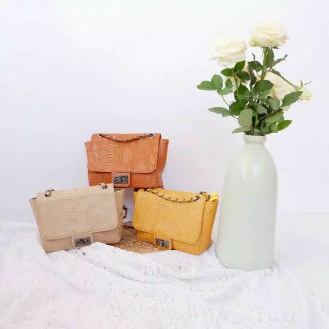TAS SELEMPANG FASHION WEAR WANITA SLINGBAG CEWEK KULIT MOANA SNAKE BAG FASHIONABLE MURAH