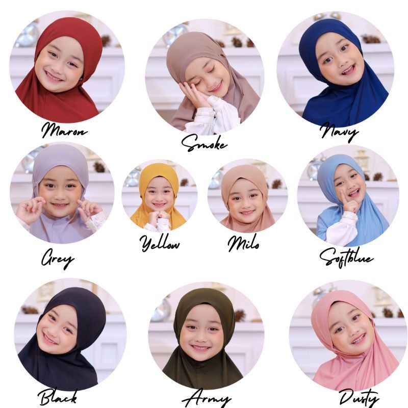 Jilbab Instan Bergo Jersey Anak Premium