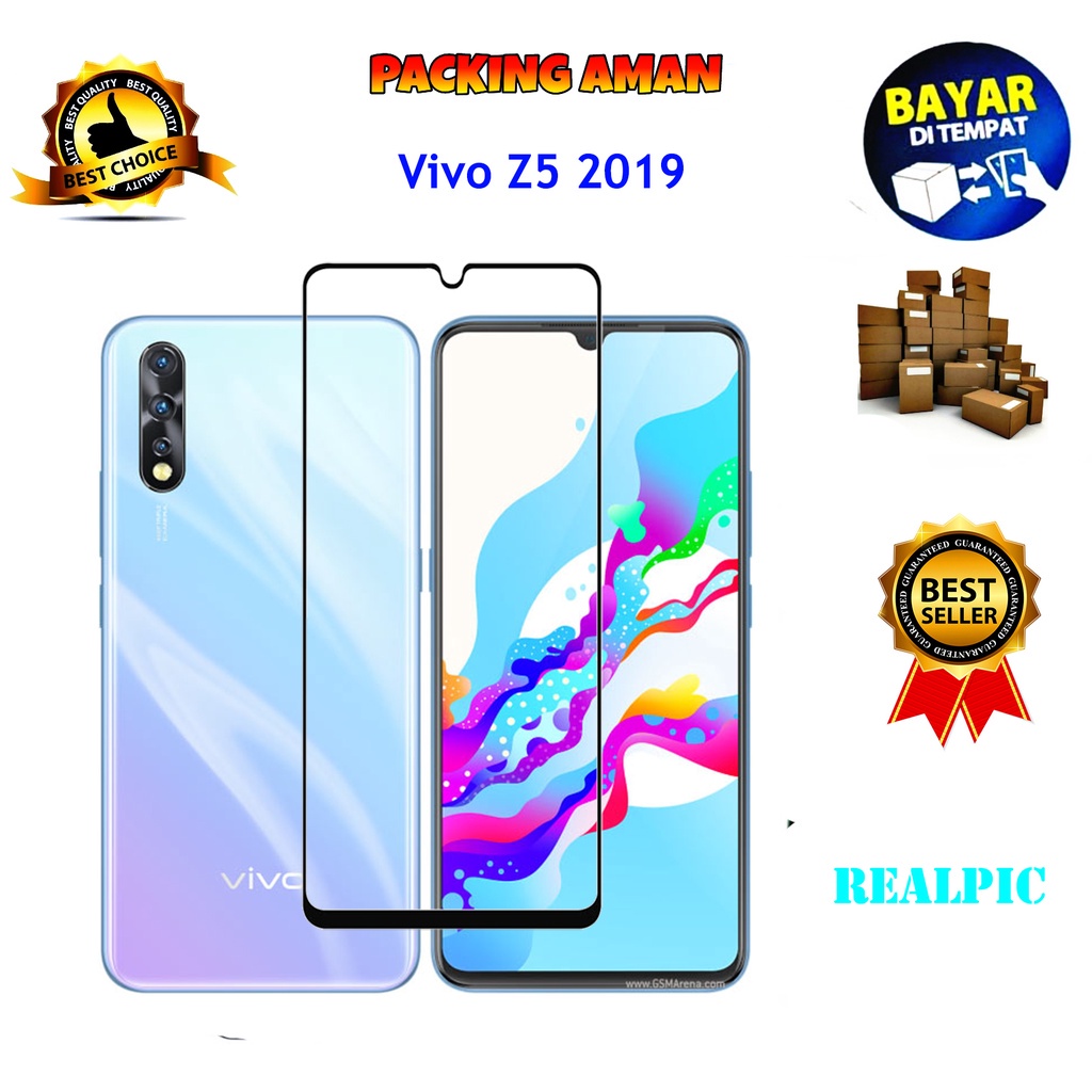 Tempered Glass Vivo Z5 2019 Full Cover / Full Screen Protector Anti Gores