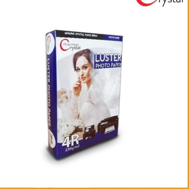 

™ Crystal Profesional Luster Photo Paper 240g 4R Isi 100 Lbr untuk PM520 ♔