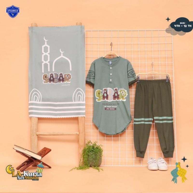 Afsheenastore Set Kurta Anak 4-12T / La Kurta By Littlearks