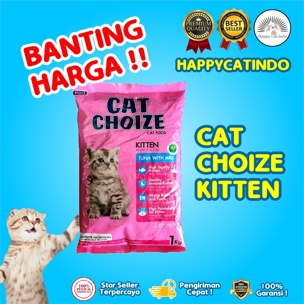 Makanan Kering Dry Cat Food CAT CHOIZE Kitten 1 KG Freshpack