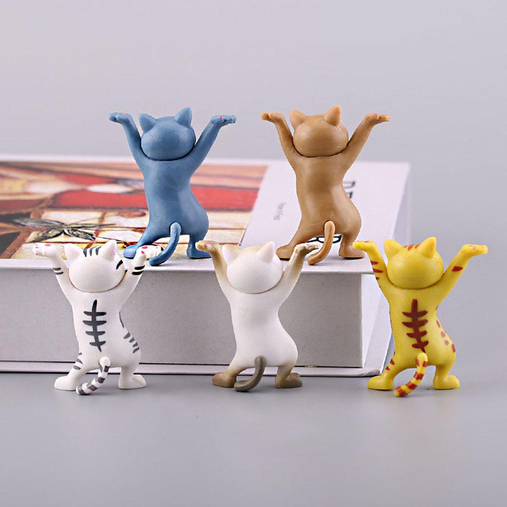 [Elegan] Kucing Action Figure Dance PVC 5pcs/set Micro Landscape Anime Dekorasi Rumah Patung Kecil Kartun Figure Ornamen