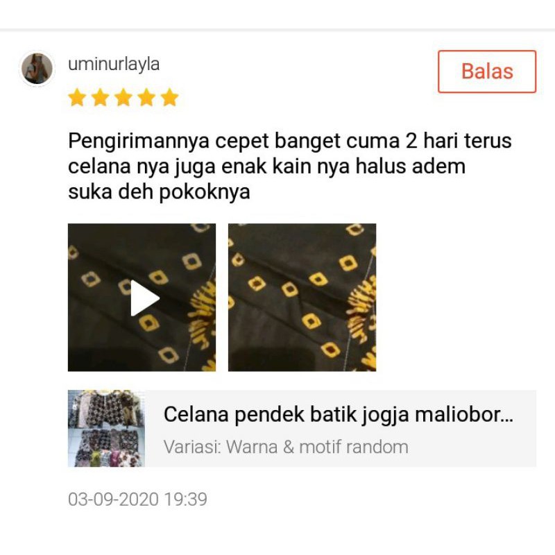 Celana pendek batik jogja malioboro pria/wanita