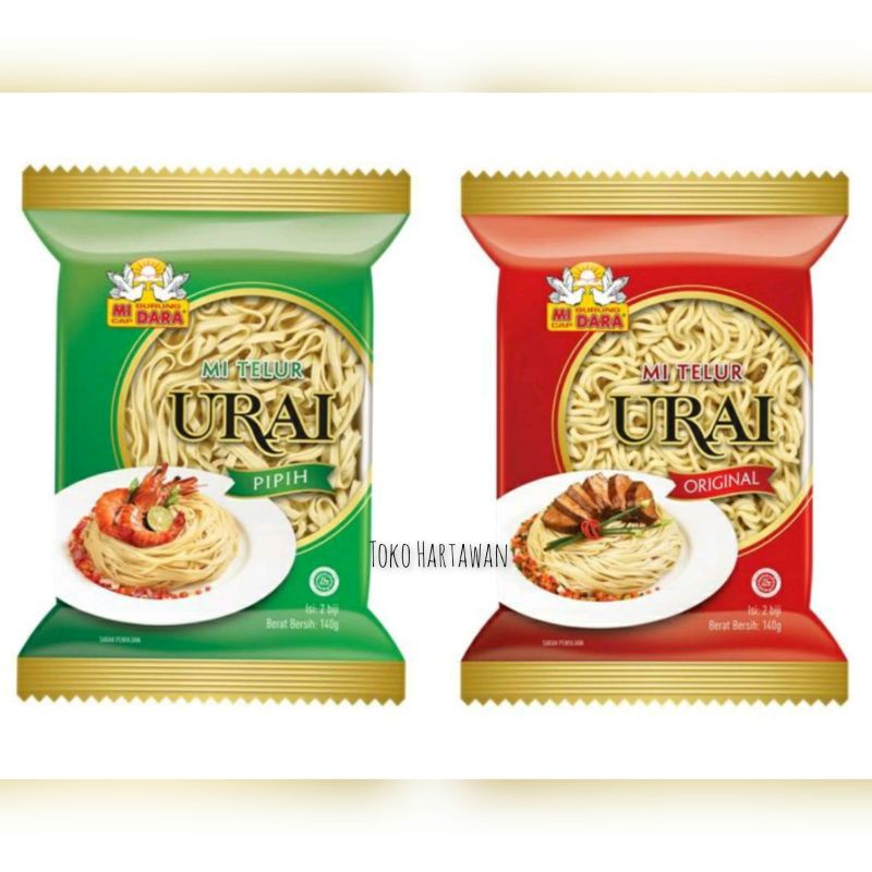 

Mie urai original dan pipih burung dara