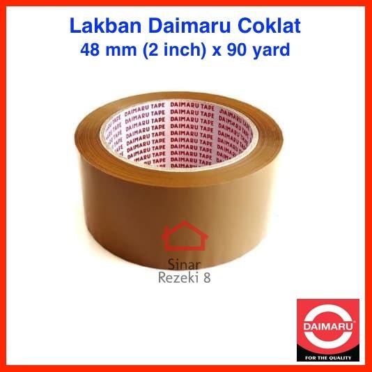 

Lakban COKLAT DAIMARU Plakban Solasi 48 mm x 90 Yard Selotip 2" inch Kualitas Terjamin