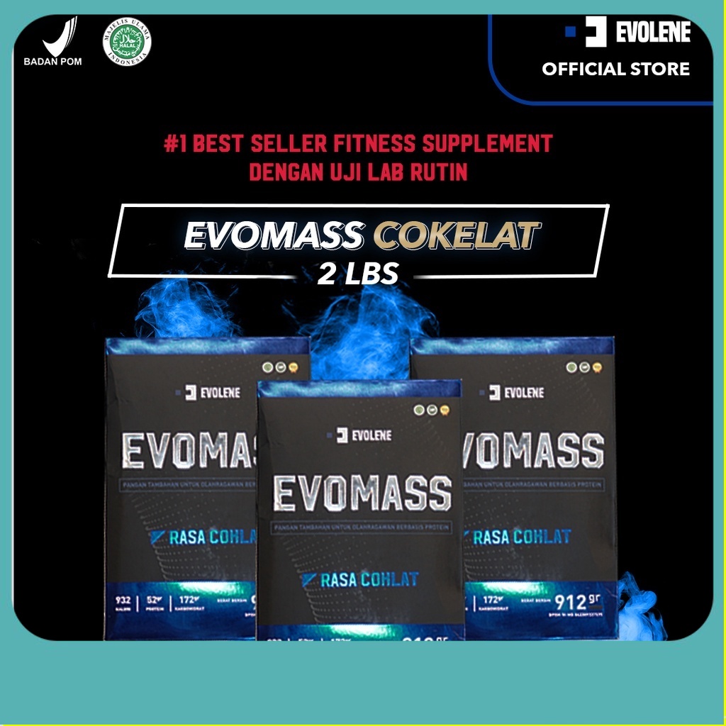 

Evolene Evomass Coklat 3x 912gr/4x serving - Penambah massa otot - Suplemen fitness - Pembentuk otot - Kaya Nutrisi - Surplus kalori - Suplemen penambah berat badan BPOM HALAL ORIGINAL ORI OFFICIAL STORE