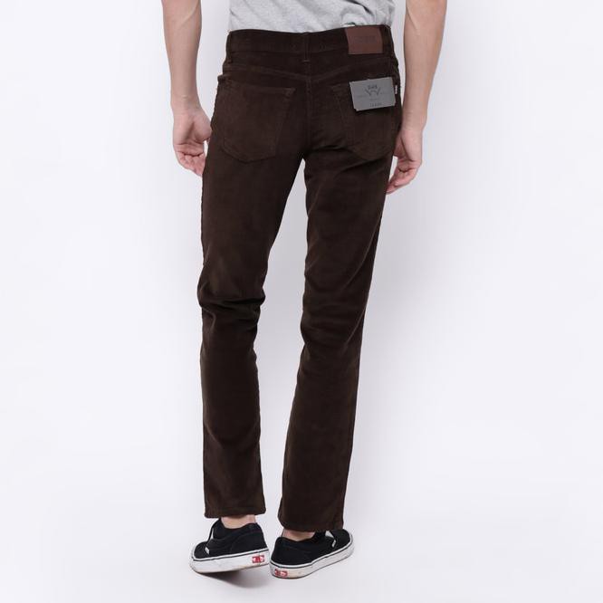 Edwin Celana Jeans 305-Cdr-Coffee Reguler Fit Pria Panjang Coklat Tua - Cokelat Tua, 28