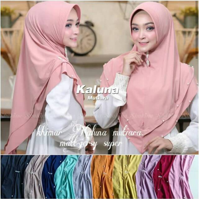 KHUSUS GROSIR KHIMAR KALUNA MUTIARA / HIJAB TERBARU / HIJAB TERLARIS / HIJAB GROSIR MURAH / TUDUNG