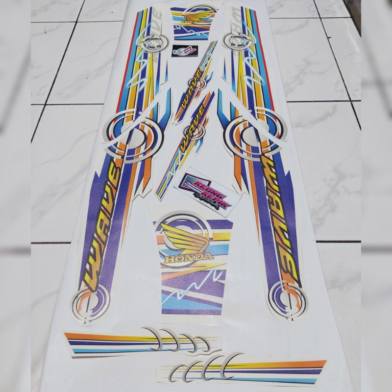 (BISA COD) STRIPING STIKER LIS VARIASI THAILAND MOTOR HONDA SUPRA X 125 MOTIF WAVE TRANSPARAN