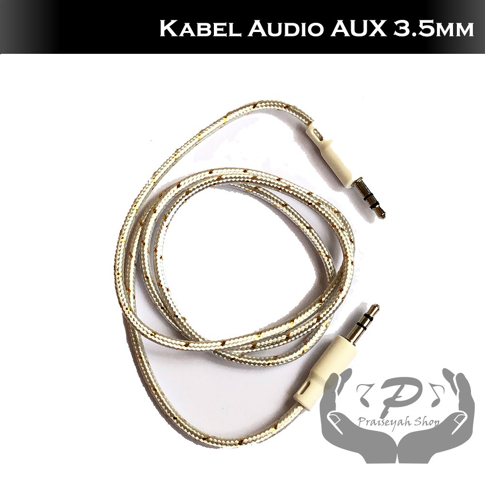 Kabel AUX Audio MP3 Handphone HP Mobil Speaker Musik Jack 3.5 mm