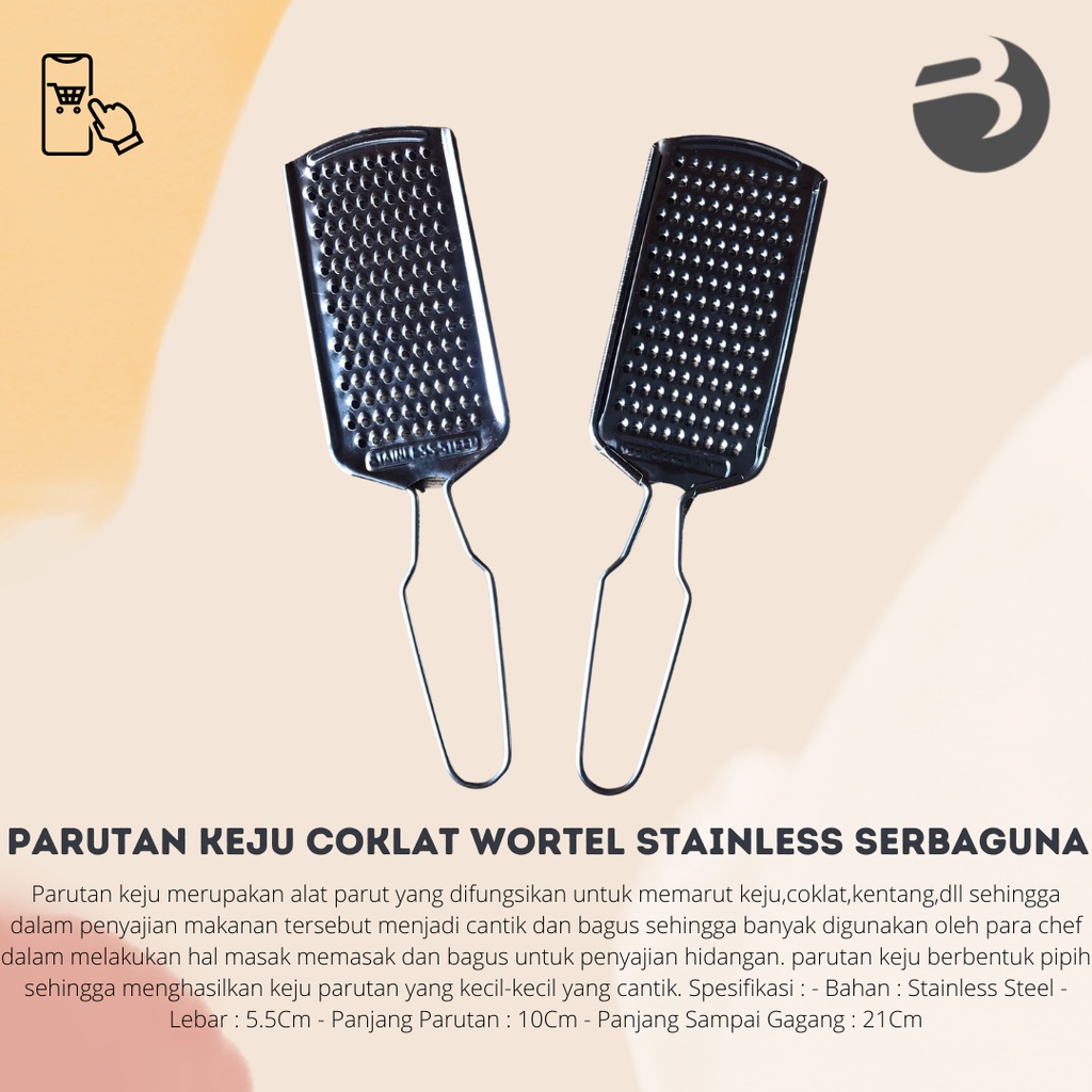 Parutan keju coklat wortel stainless serbaguna