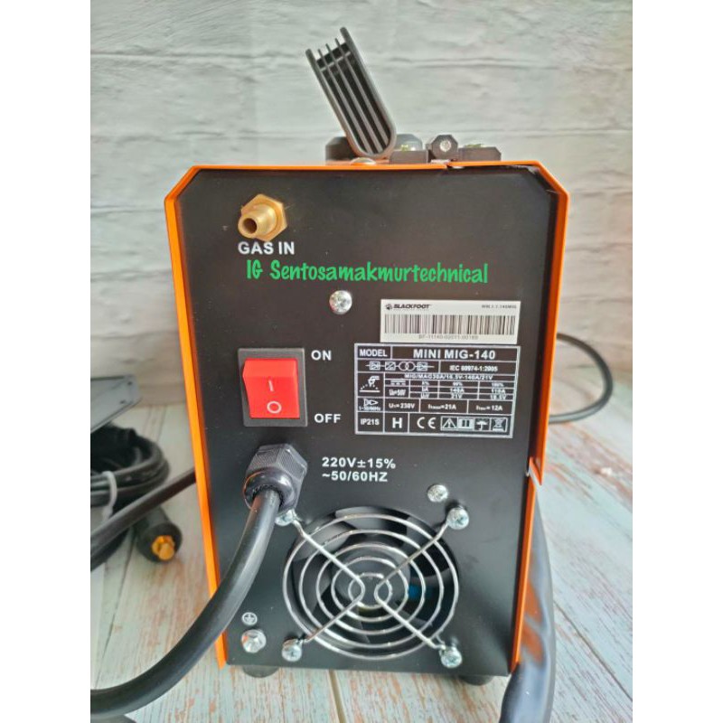 BLACKFOOT MIG 140 Inverter Trafo Las Mini Synergy CO2 Tanpa Gas